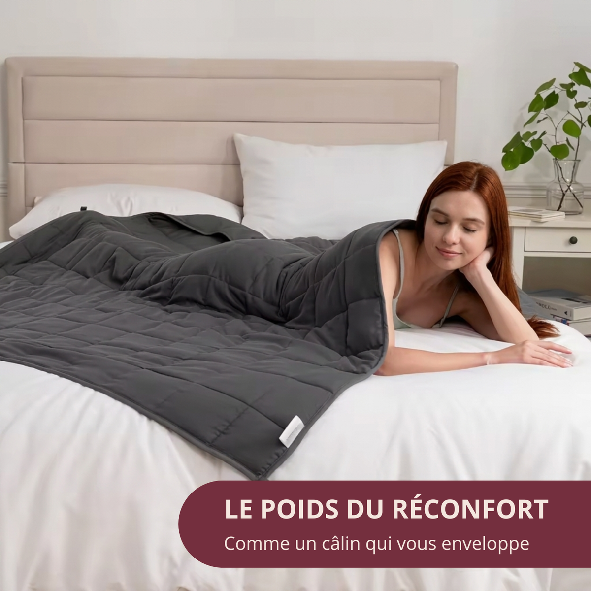 NUAGOO: La Couverture lestée relaxante et respirante pour des nuits paisibles