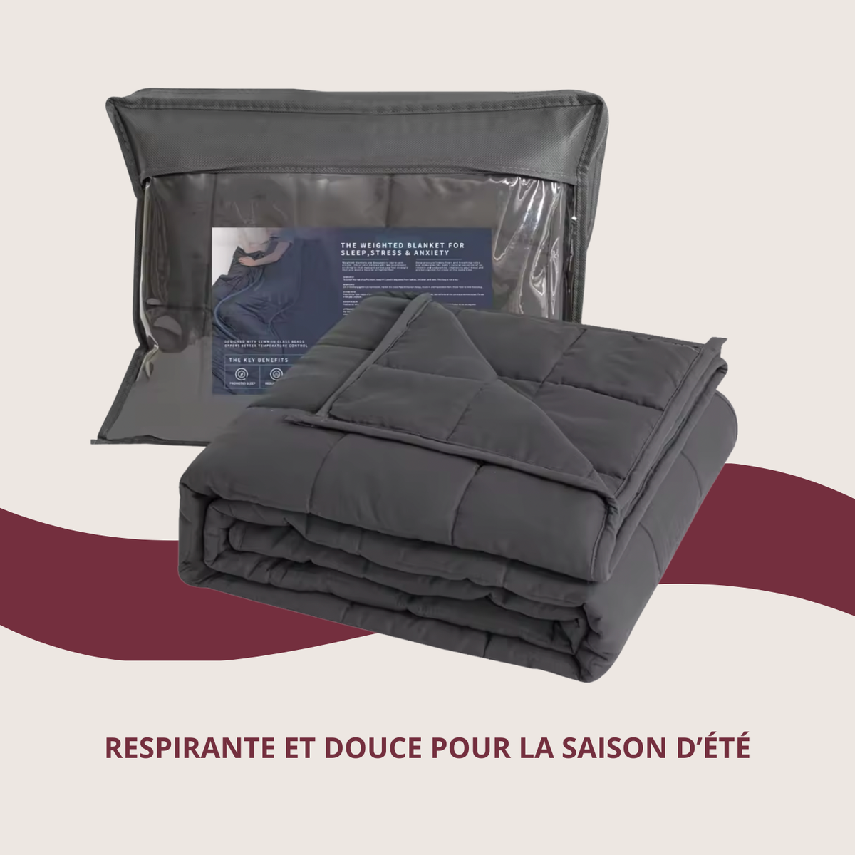 NUAGOO: La Couverture lestée relaxante et respirante pour des nuits paisibles