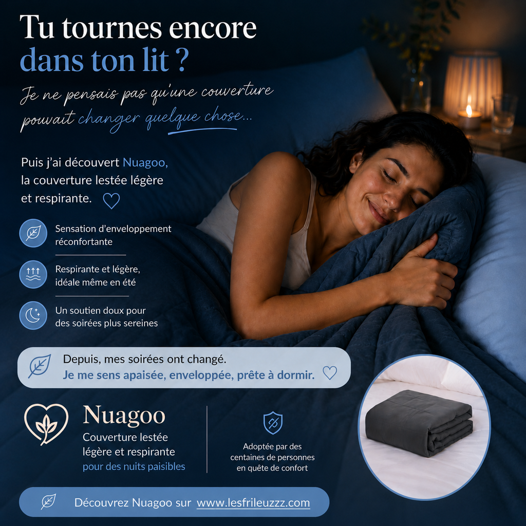 NUAGOO: La Couverture lestée relaxante et respirante pour des nuits paisibles