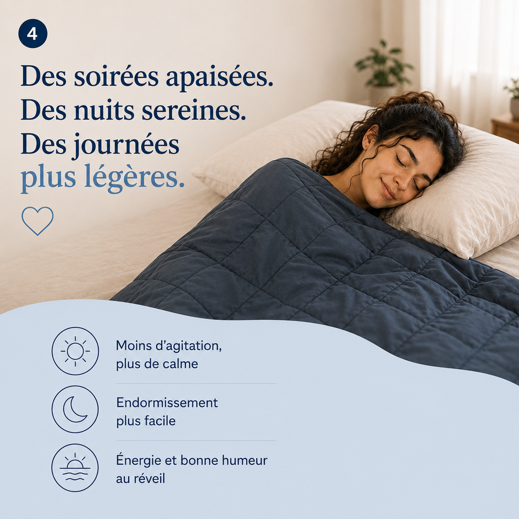 NUAGOO: La Couverture lestée relaxante et respirante pour des nuits paisibles