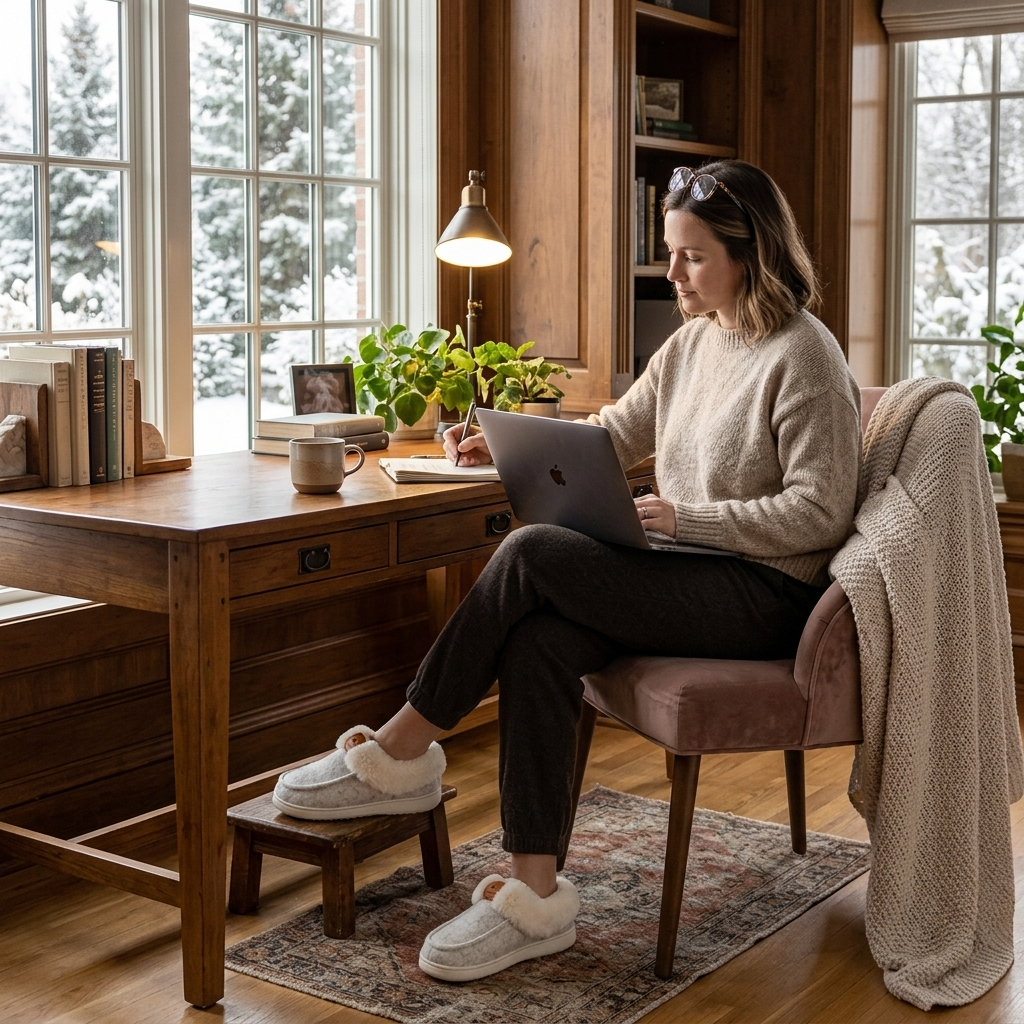 Pantoufles Cosy Duvet: Chaussons douillets à semelle antidérapante et mémoire de forme